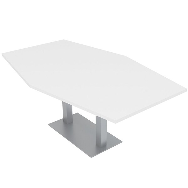 45.25 in W, 71.5 in L, 29 in H, Engineered Wood Top, White